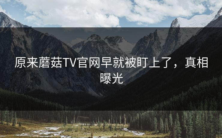 原来蘑菇TV官网早就被盯上了，真相曝光